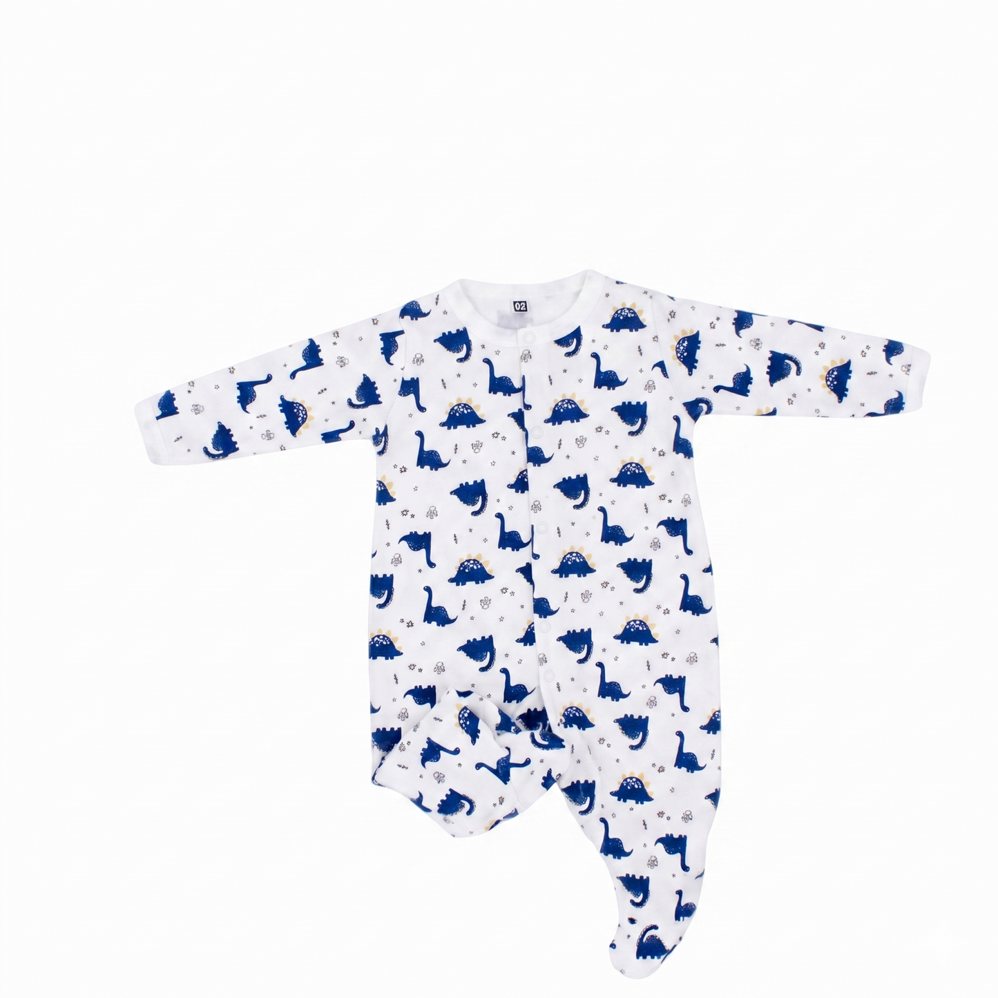 Little Roar Button-Up Footie