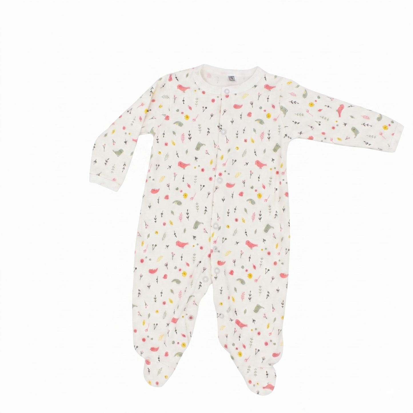 Luna Finch Button-Up Footie