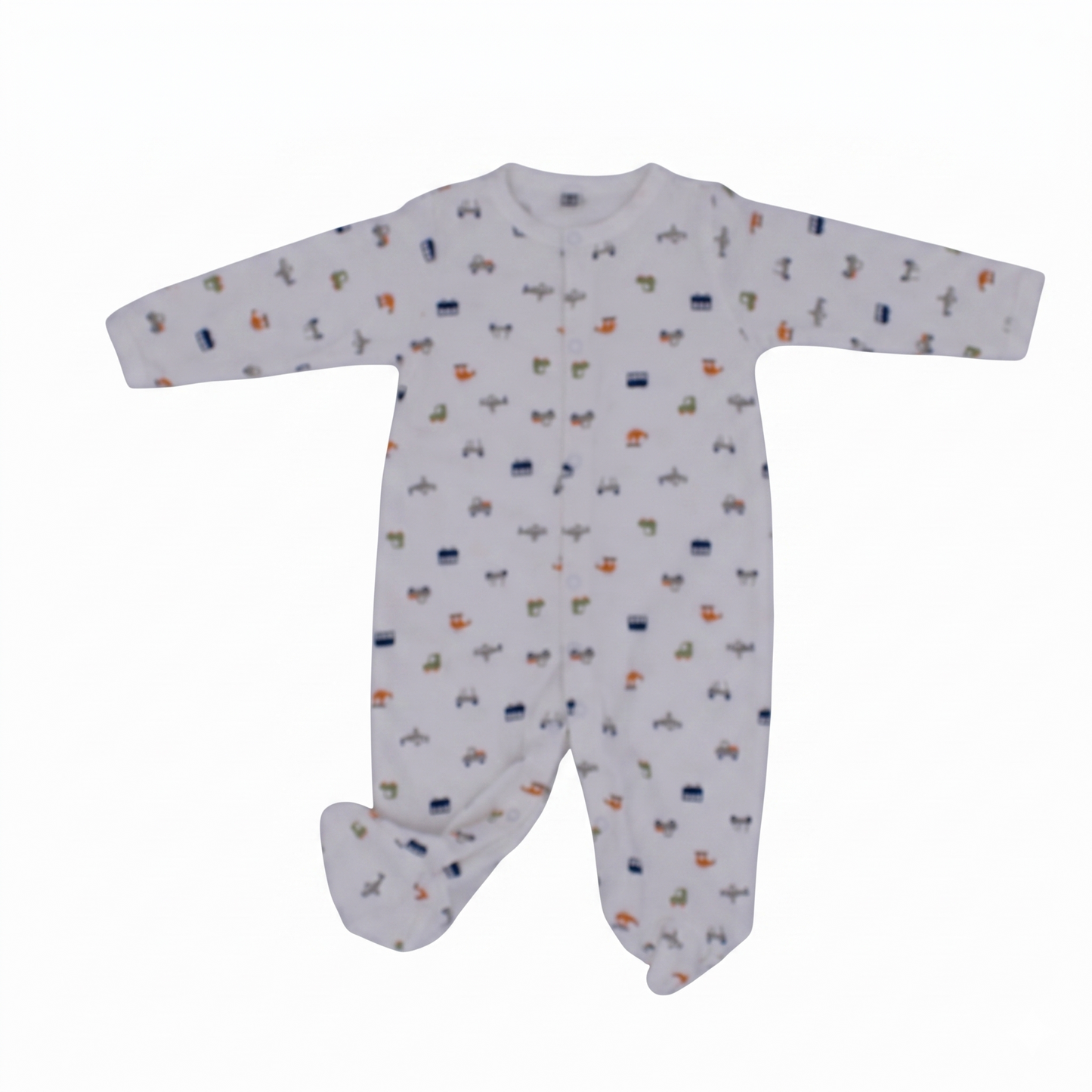 Road Trip Button-Up Footie