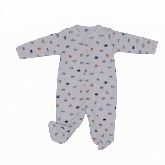 Road Trip Button-Up Footie