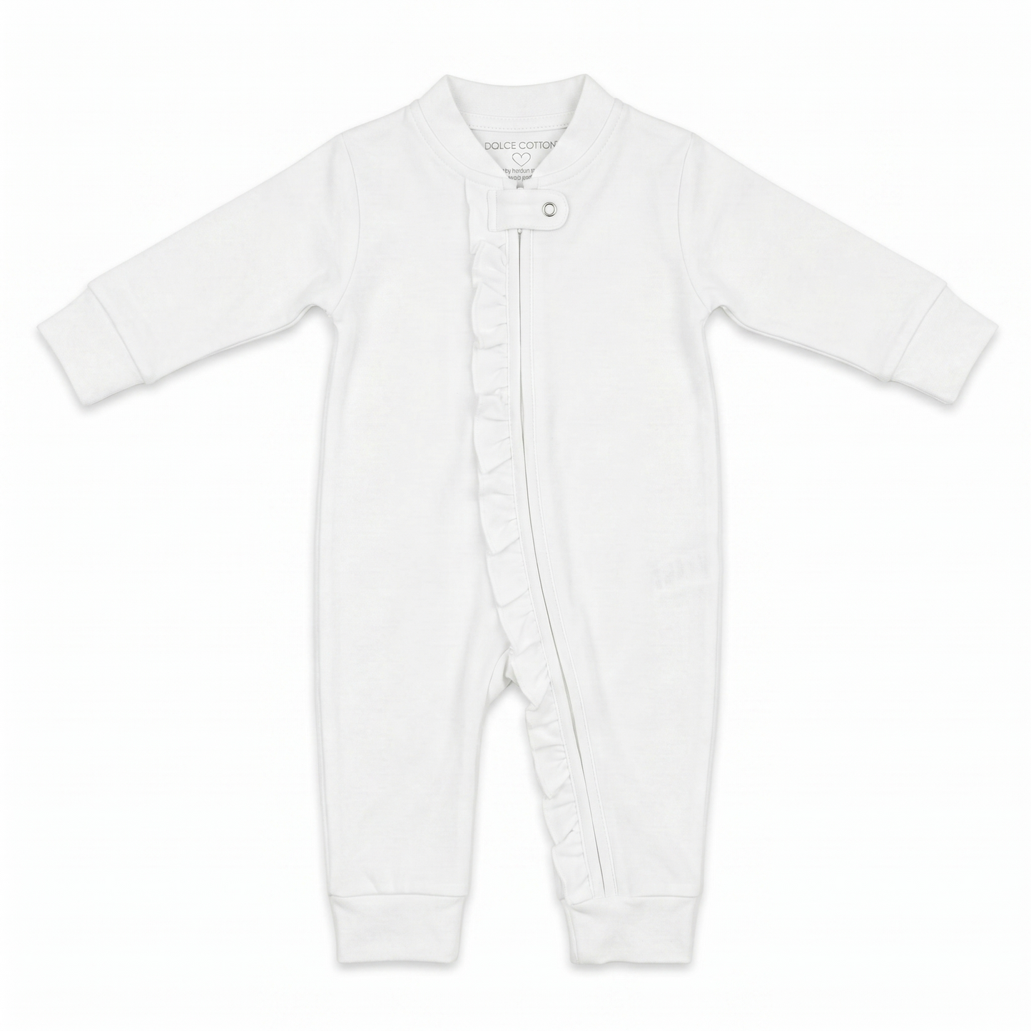 Soft Button-Up Footie with a Neckline
