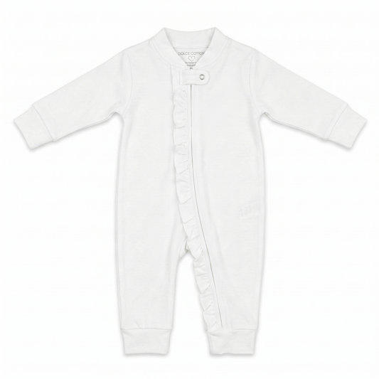 Soft Button-Up Footie with a Neckline