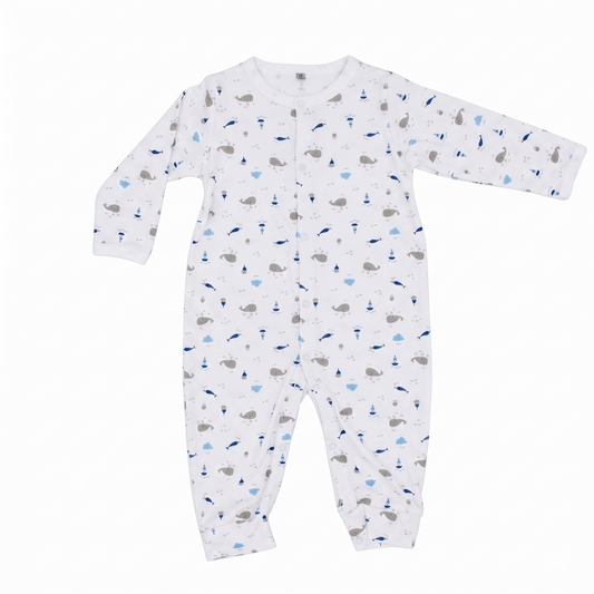 Tiny Tides Button-Up Romper